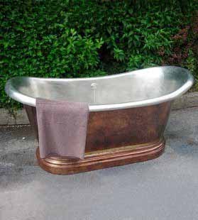 Herbeau Medicis Bathtubs - Weathered Copper or Satin Nickel finishes